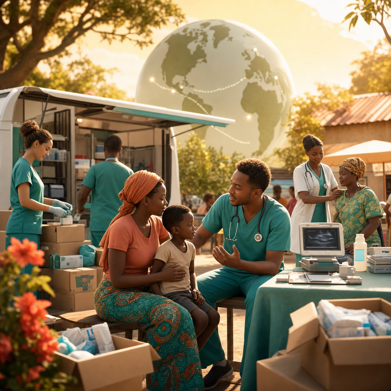 International humanitarian medical outreach with clinicians, supplies, and community care